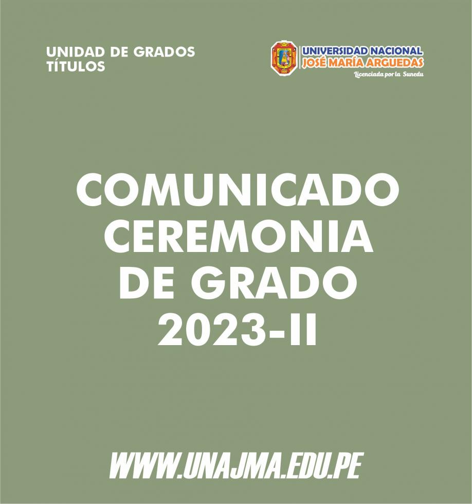 Ceremonia de graduación 2023-II