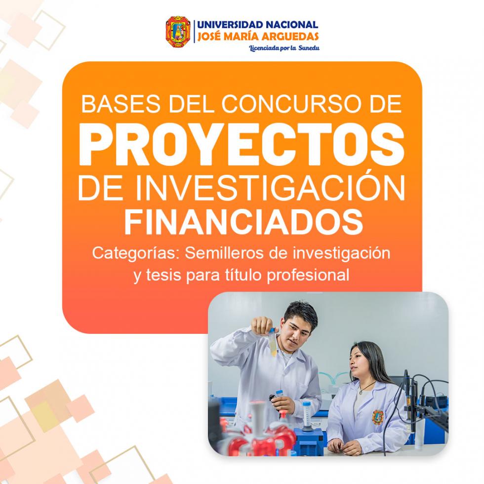BASES DEL  CONCURSO DE PROYECTOS DE INVESTIGACIÓN FINANCIADOS